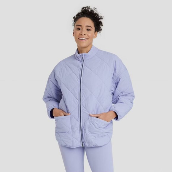 Women's Quilted Puffer Jacket - All In Motion Purple XS - Picture 1 of 8